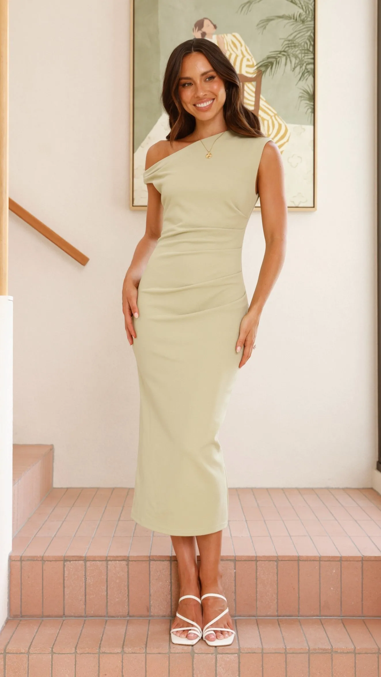 Lilah Midi Dress - Sage sold by Billy J