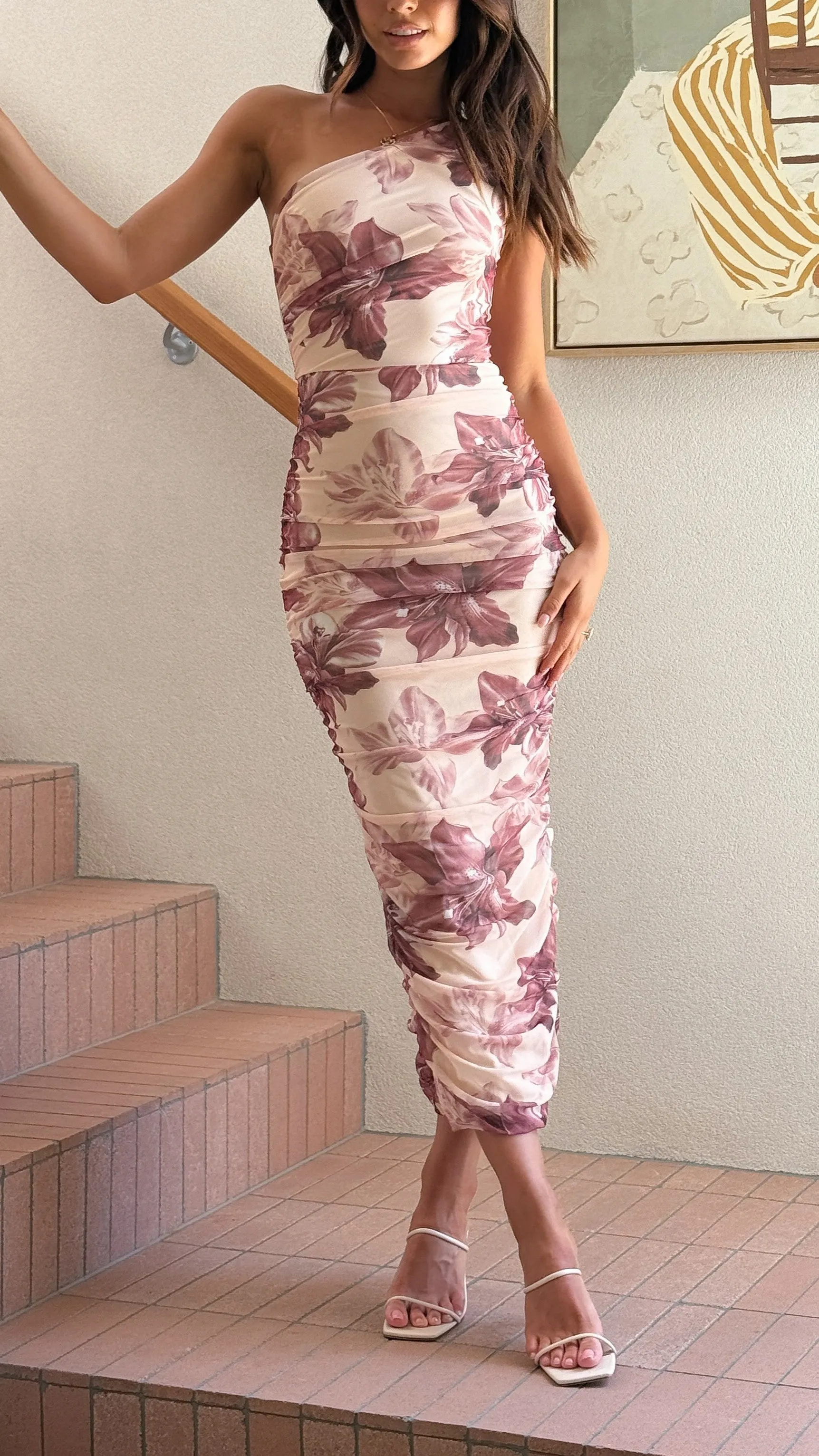 Natalia Midi Dress - Beige Floral sold by Billy J product image thumbnail 5