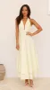 Kathy Halter Neck Maxi Dress - Lemon sold by Billy J