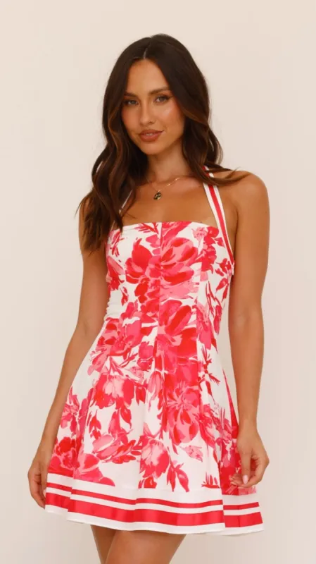 Lindsy Mini Dress - Pink Floral sold by Billy J