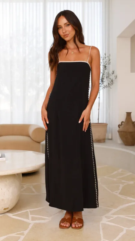 Aisha Maxi Dress - Black sold by Billy J