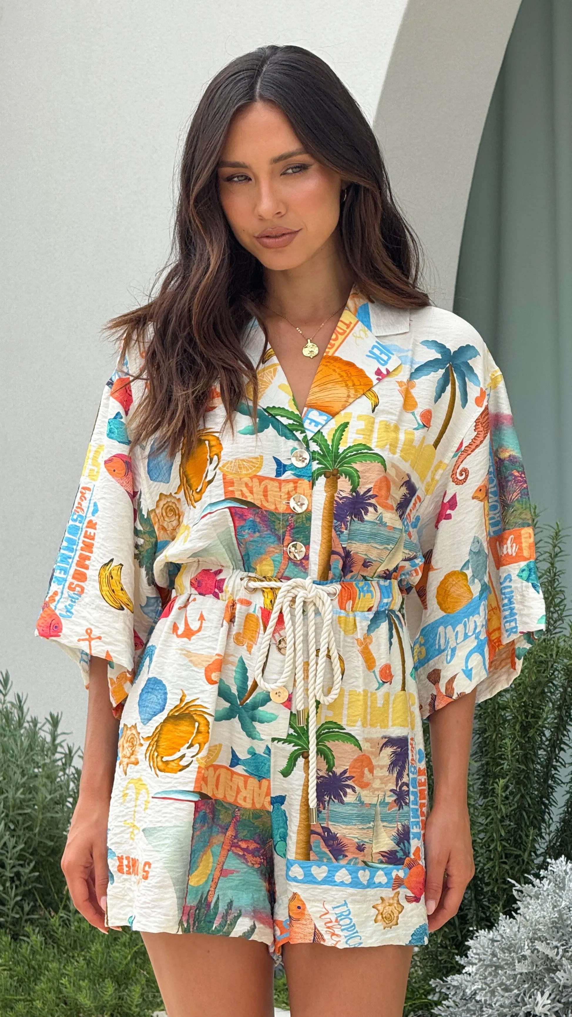 Cassia Playsuit - Tropical Print sold by Billy J product image thumbnail 4