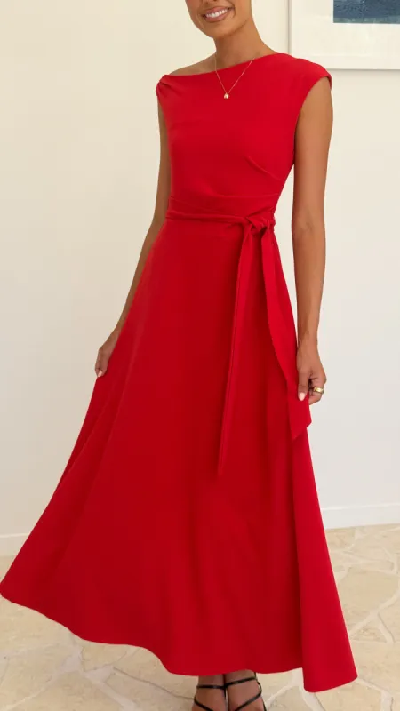 Gemma Maxi Dress - Red sold by Billy J