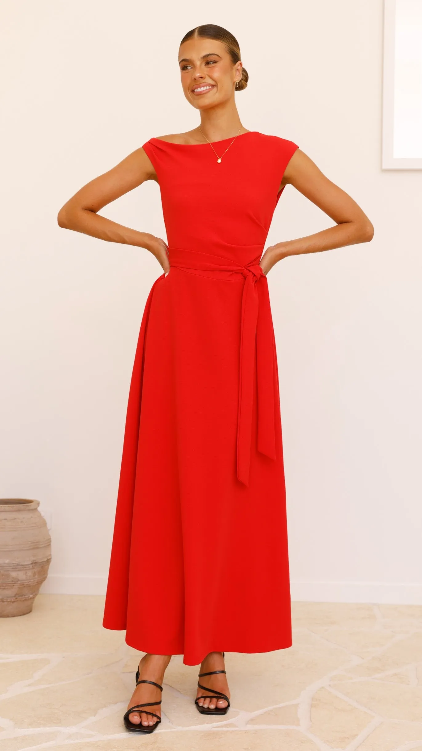 Gemma Maxi Dress - Red sold by Billy J product image thumbnail 5