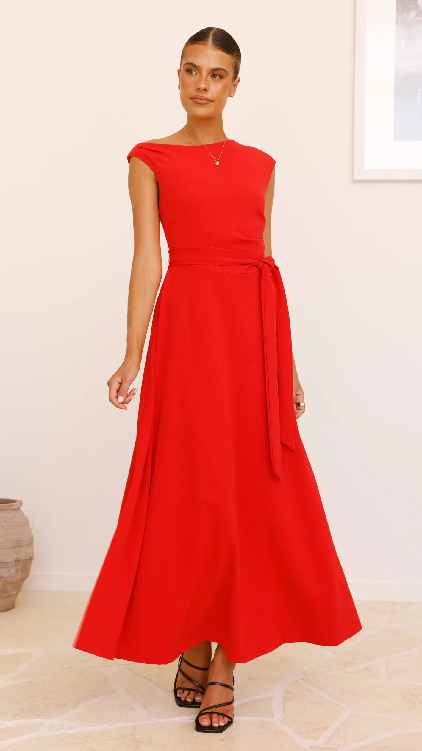 Gemma Maxi Dress - Red sold by Billy J product image thumbnail 2