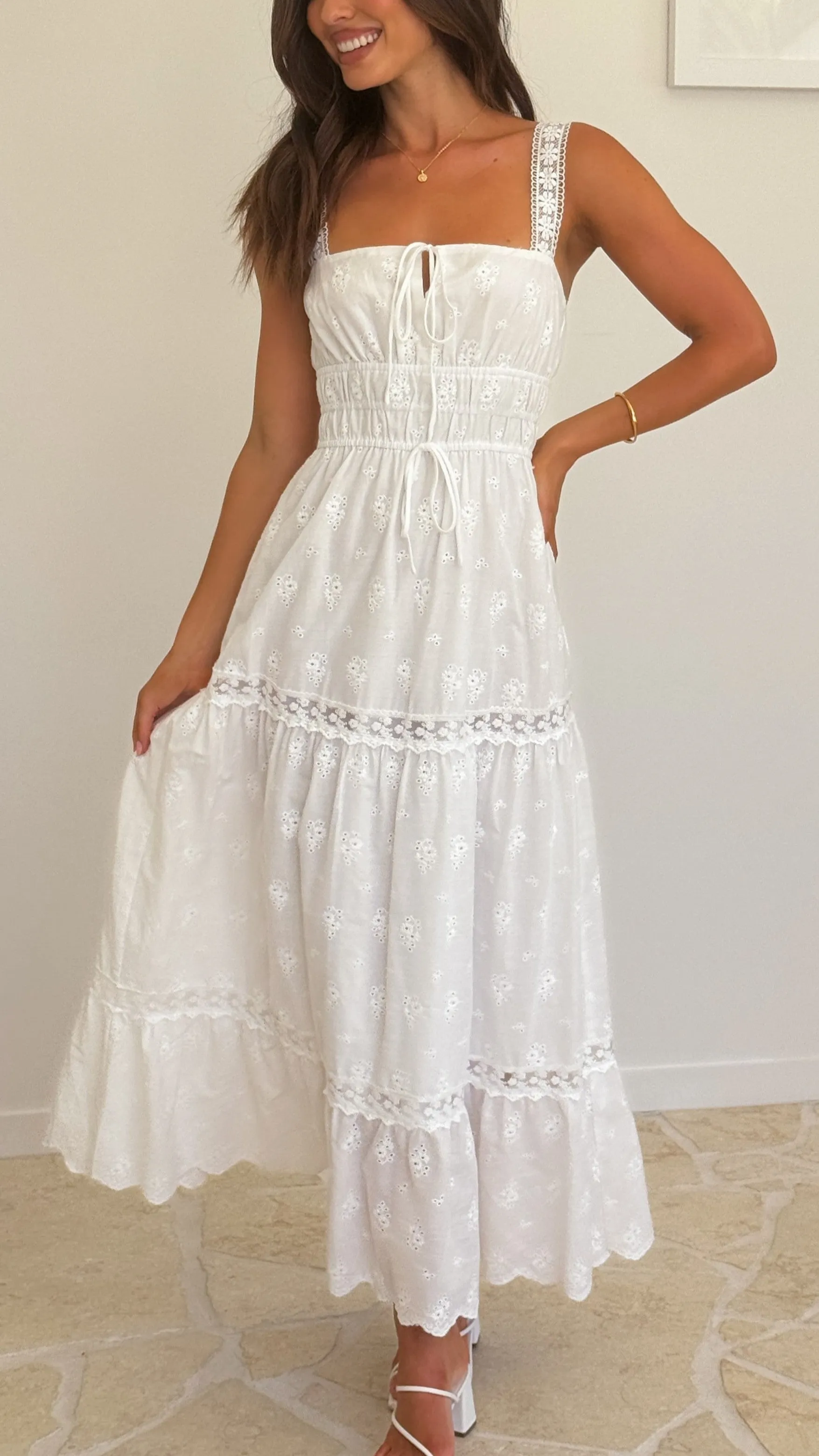 Avianna Maxi Dress - White sold by Billy J product image thumbnail 4