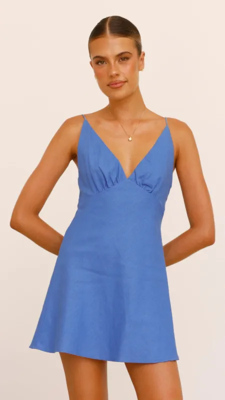 Halina Mini Dress - Blue sold by Billy J