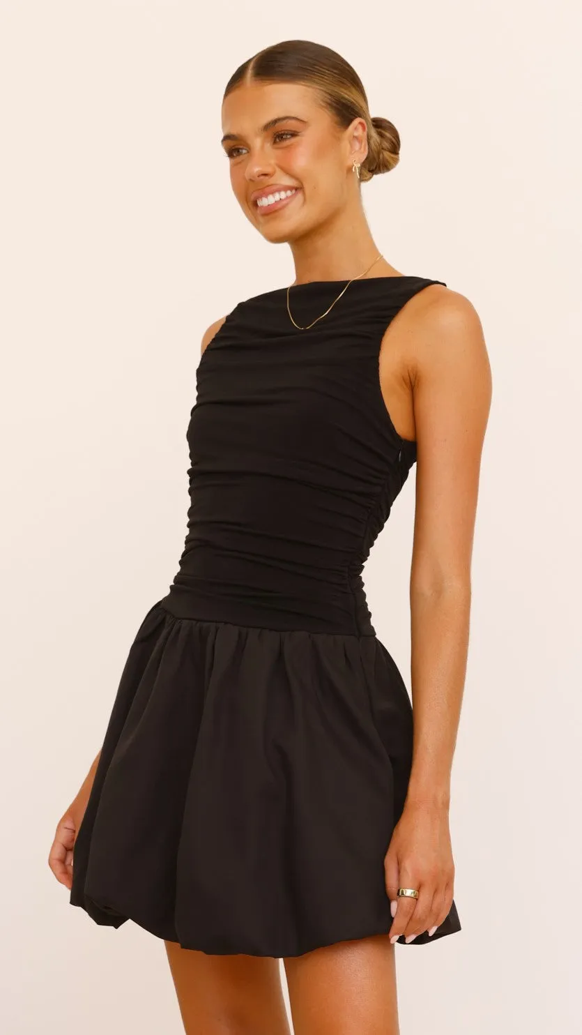 Meera Boat Neck Mini Dress - Black sold by Billy J product image thumbnail 4