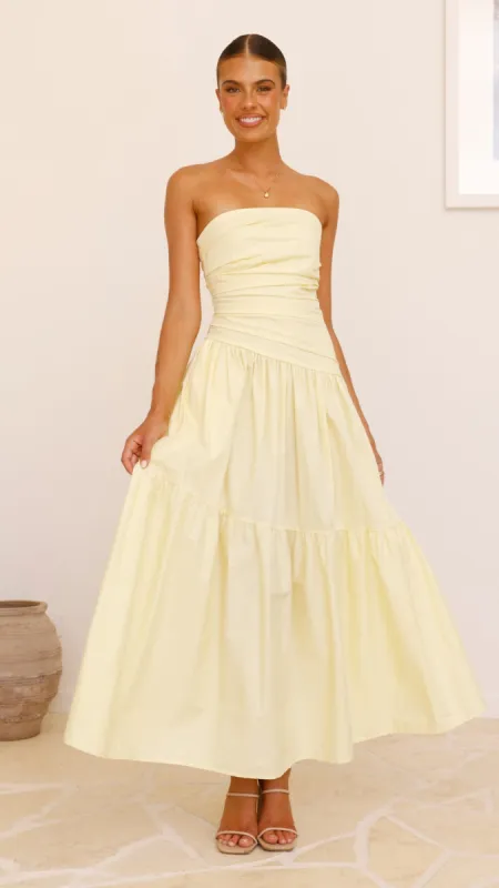 Lola Maxi Dress - Yellow sold by Billy J
