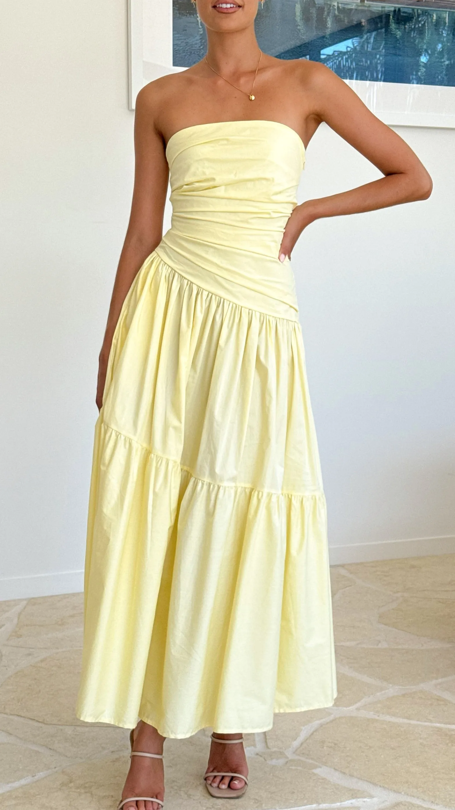 Lola Maxi Dress - Yellow sold by Billy J product image thumbnail 5