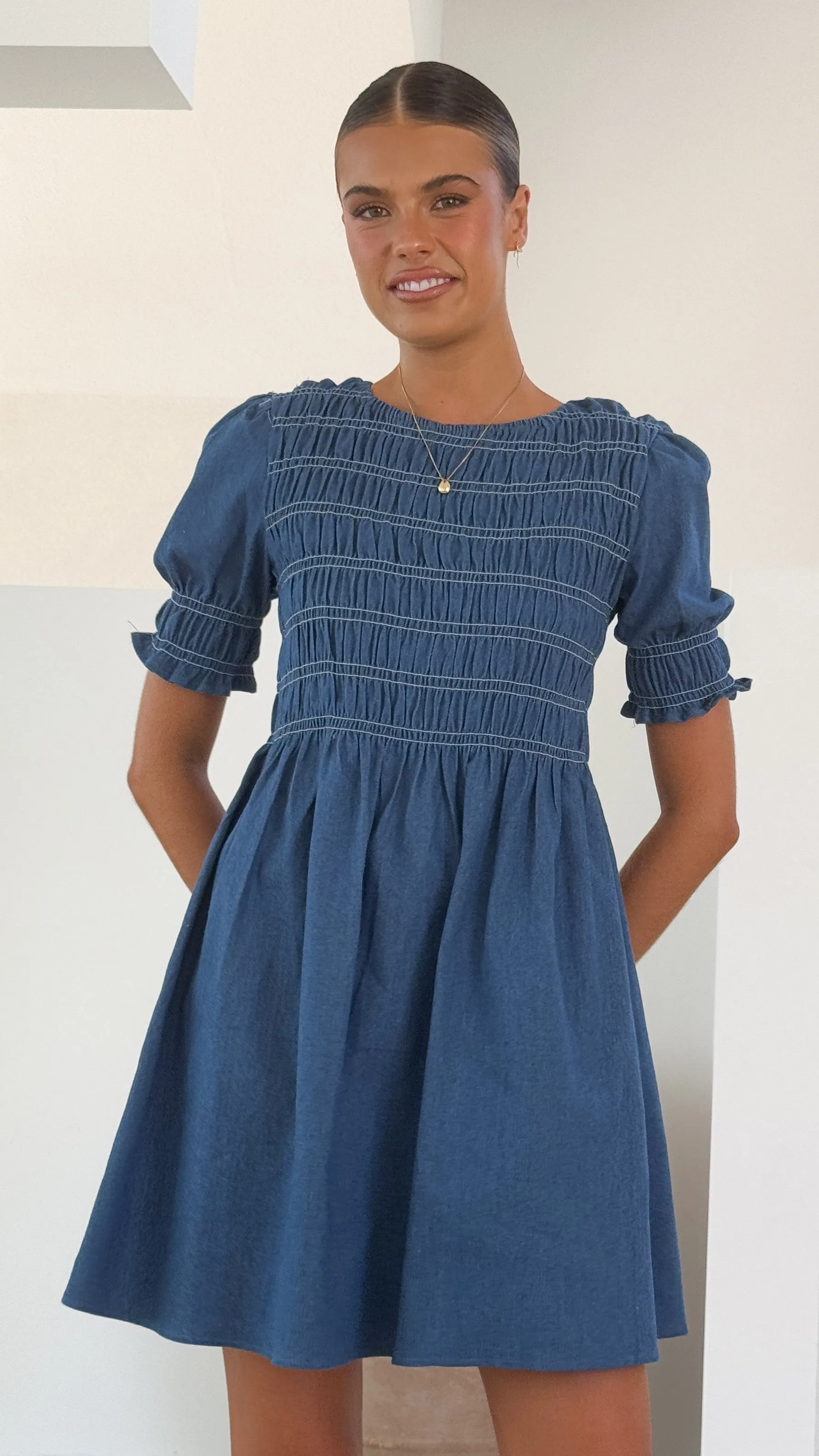 Yana Mini Dress - Blue sold by Billy J product image thumbnail 4