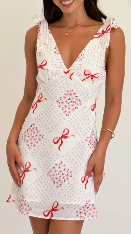 Tullie Mini Dress - Sweet Bow Pink sold by Billy J