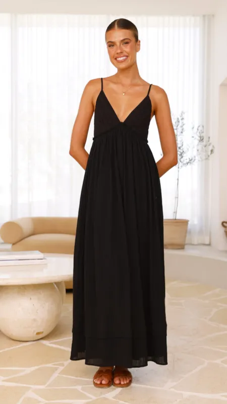 Elouise Maxi Dress - Black sold by Billy J