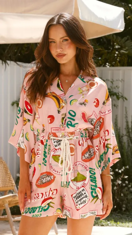 Cassia Playsuit - Rio Pink sold by Billy J