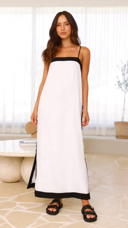 Isabeau Maxi Dress - White/Black sold by Billy J