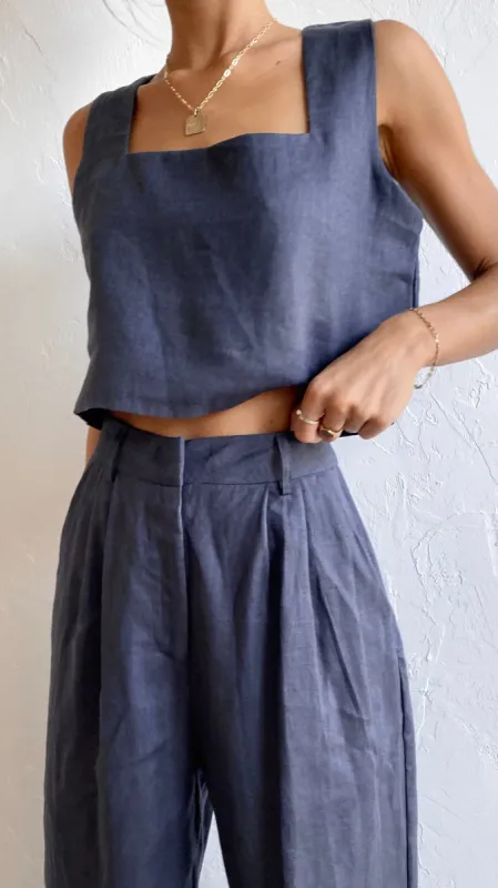 Tillie Crop Top - Ink sold by Billy J