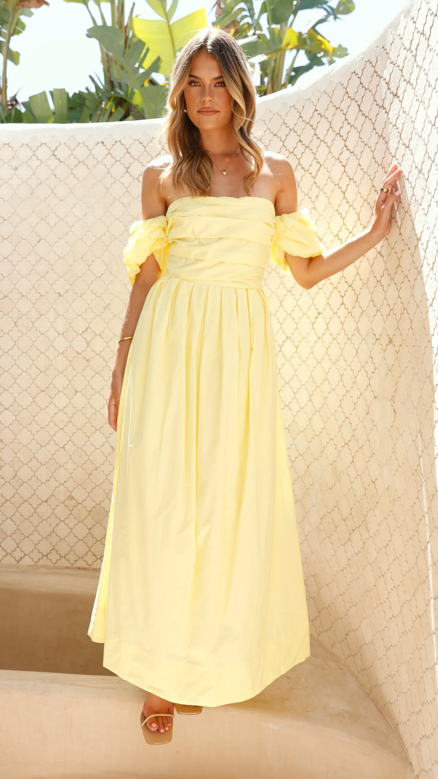 Caelius Midi Dress - Lemon sold by Billy J