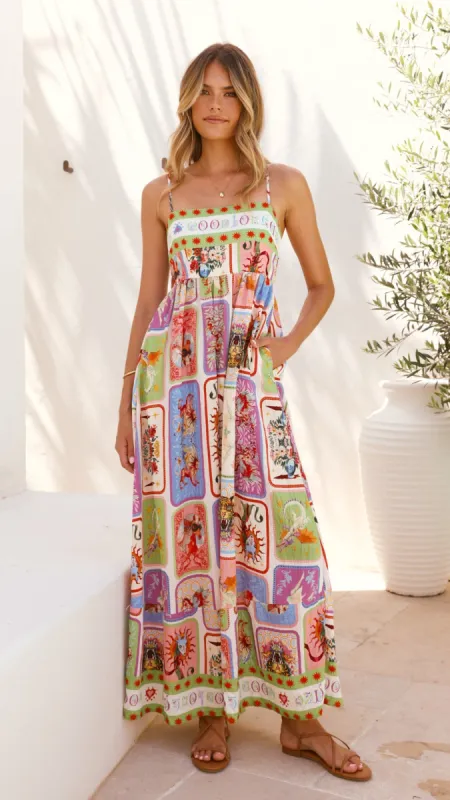 Nadie Maxi Dress - Aztec Print sold by Billy J
