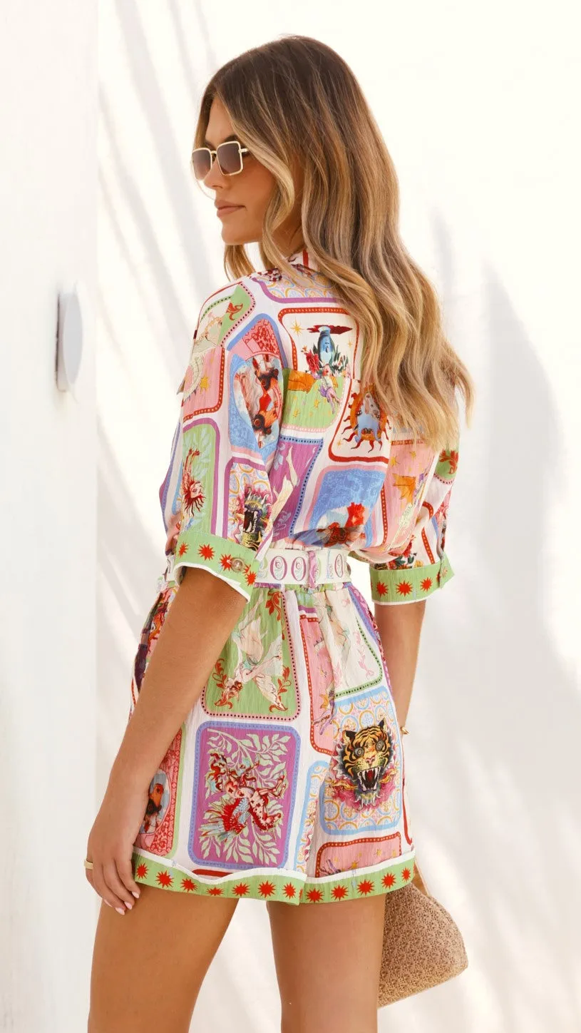 Annaleise Playsuit - Aztec Print sold by Billy J product image thumbnail 2