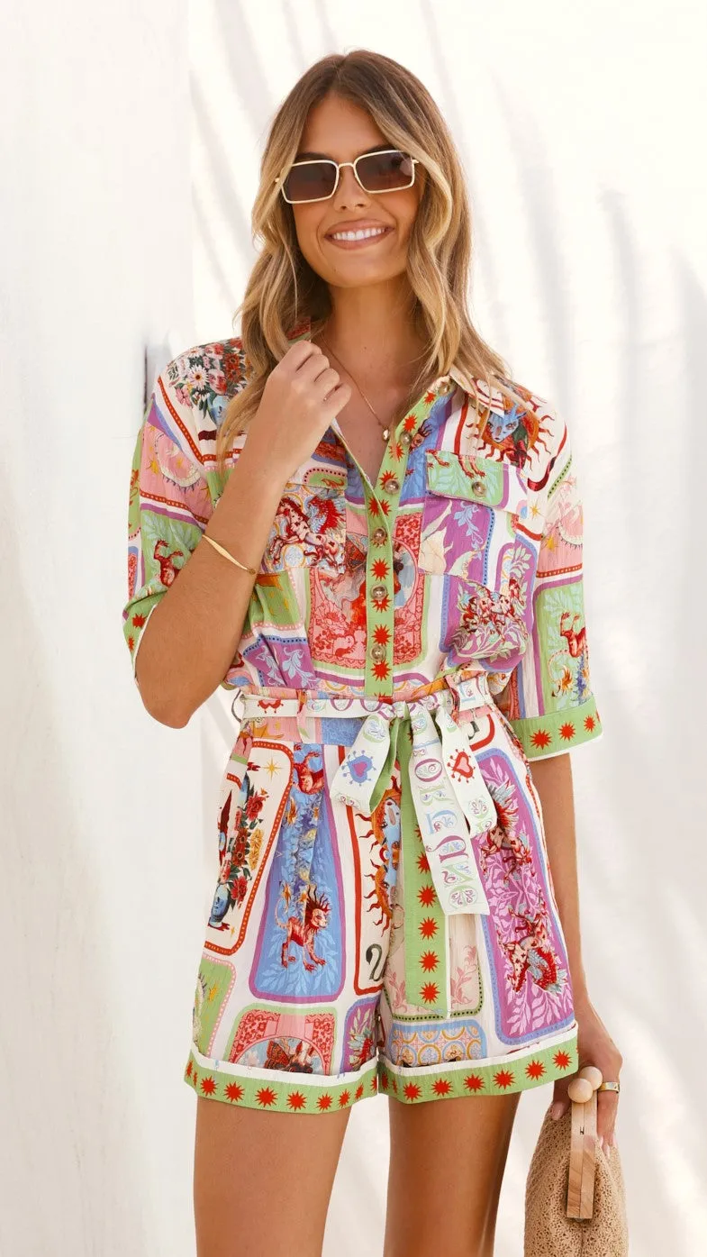 Annaleise Playsuit - Aztec Print sold by Billy J