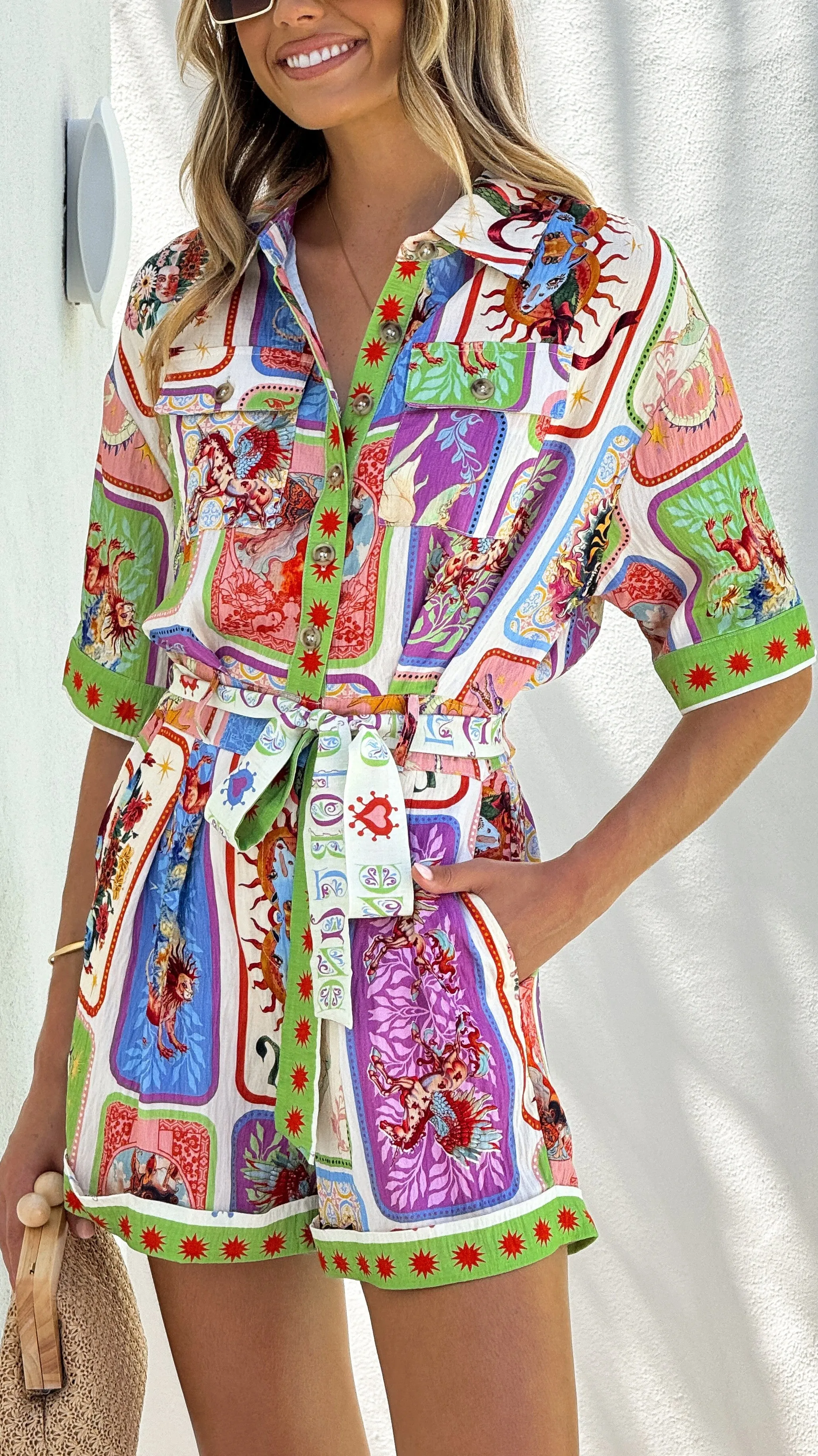 Annaleise Playsuit - Aztec Print sold by Billy J product image thumbnail 5