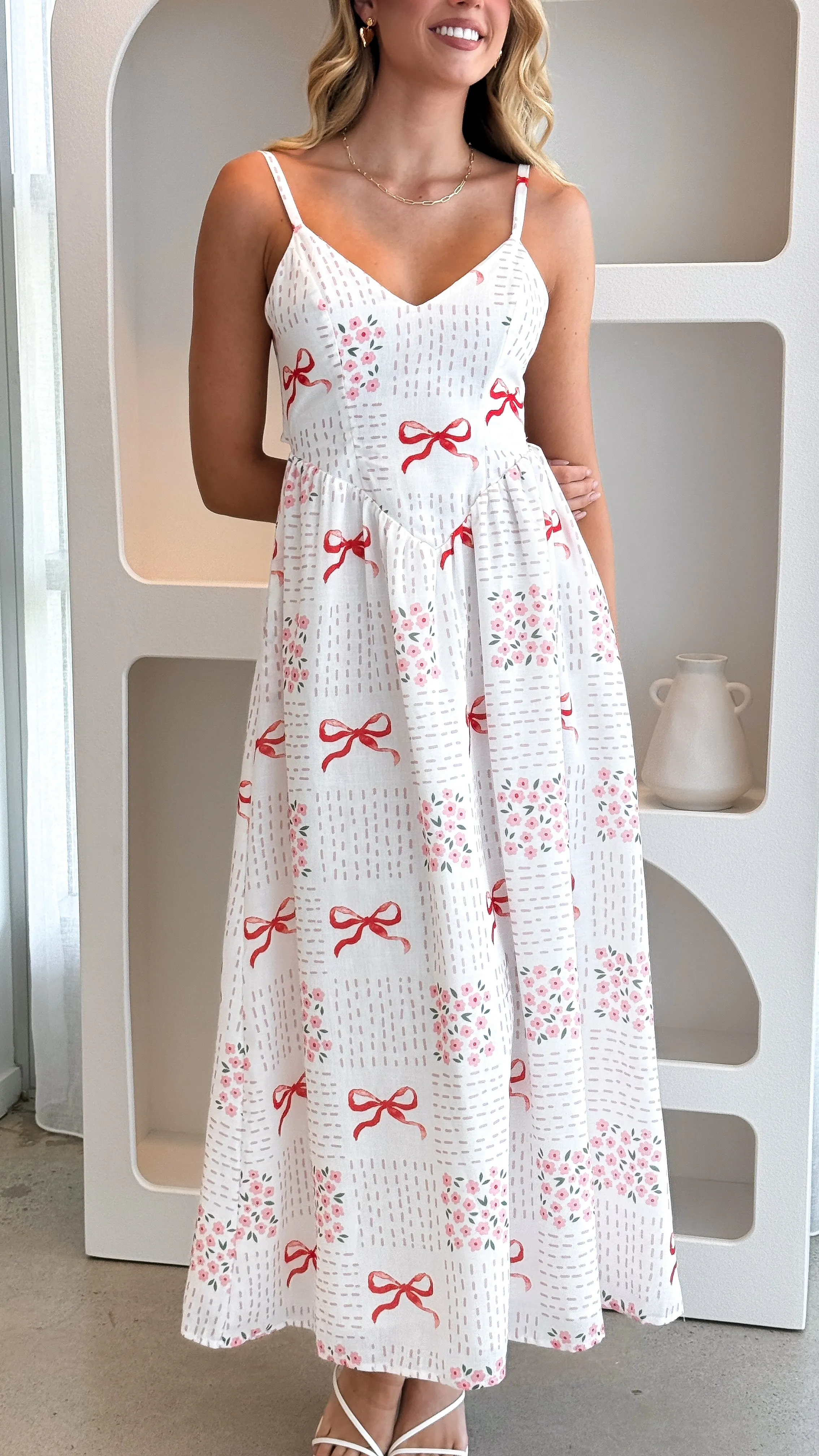 Georgina Maxi Dress - Sweet Bow Pink sold by Billy J product image thumbnail 3