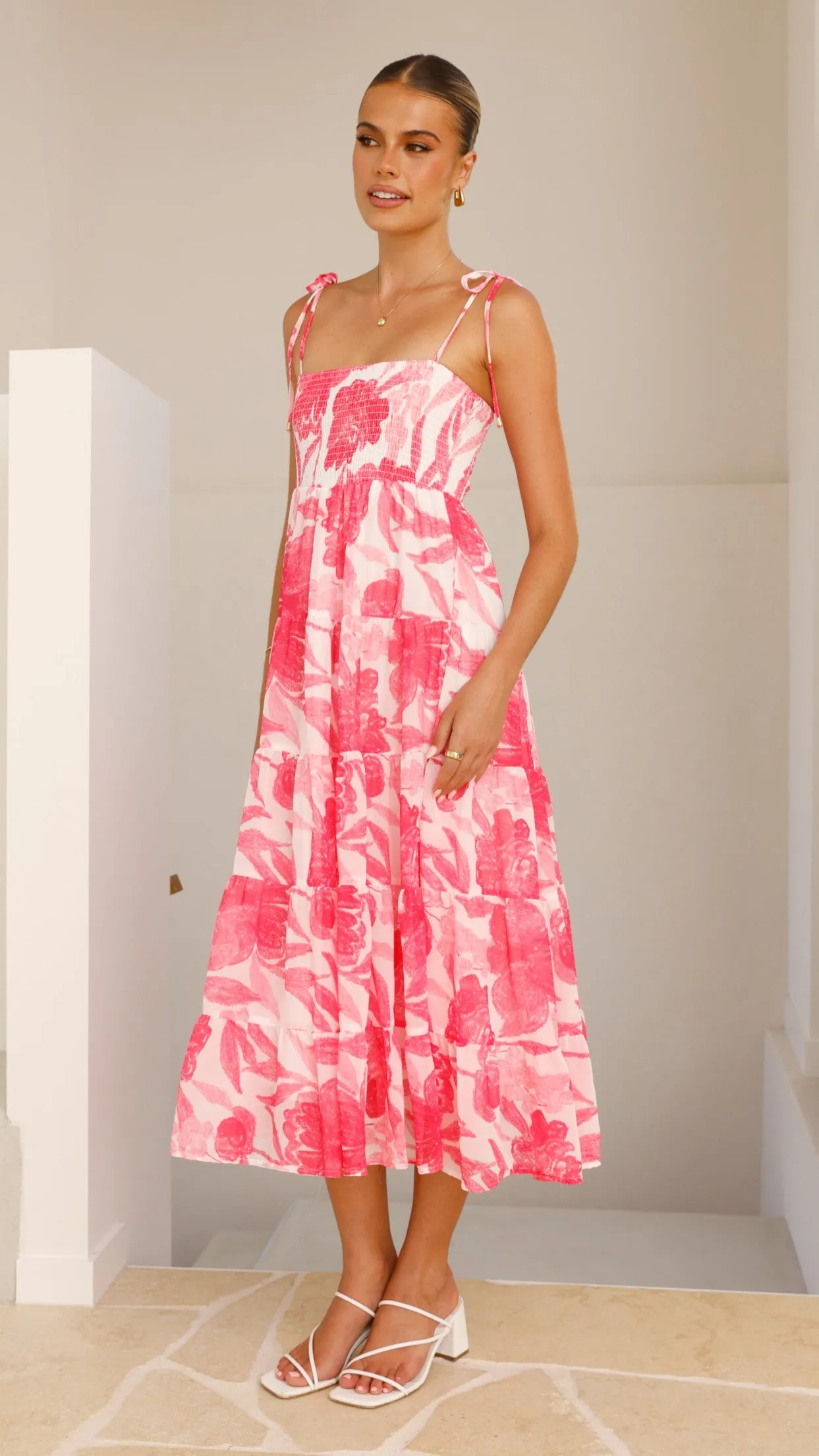 Gwynne Maxi Dress - Pink Print sold by Billy J product image thumbnail 3