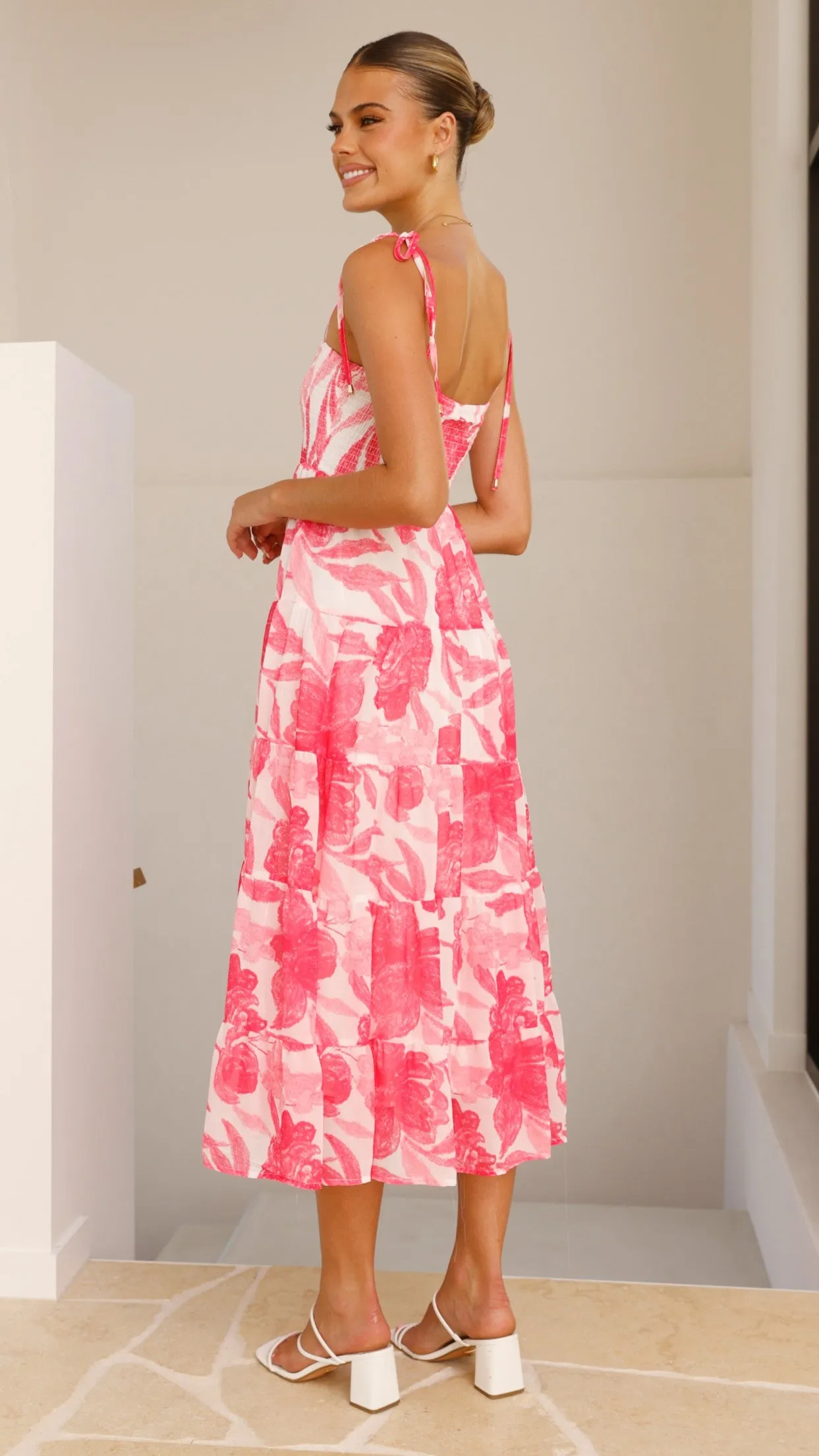 Gwynne Maxi Dress - Pink Print sold by Billy J product image thumbnail 2