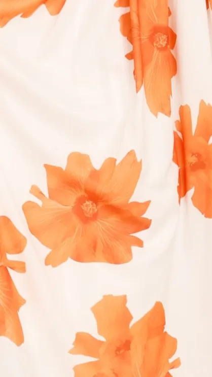 Mina Maxi Dress - White/Orange Floral sold by Billy J product image thumbnail 4