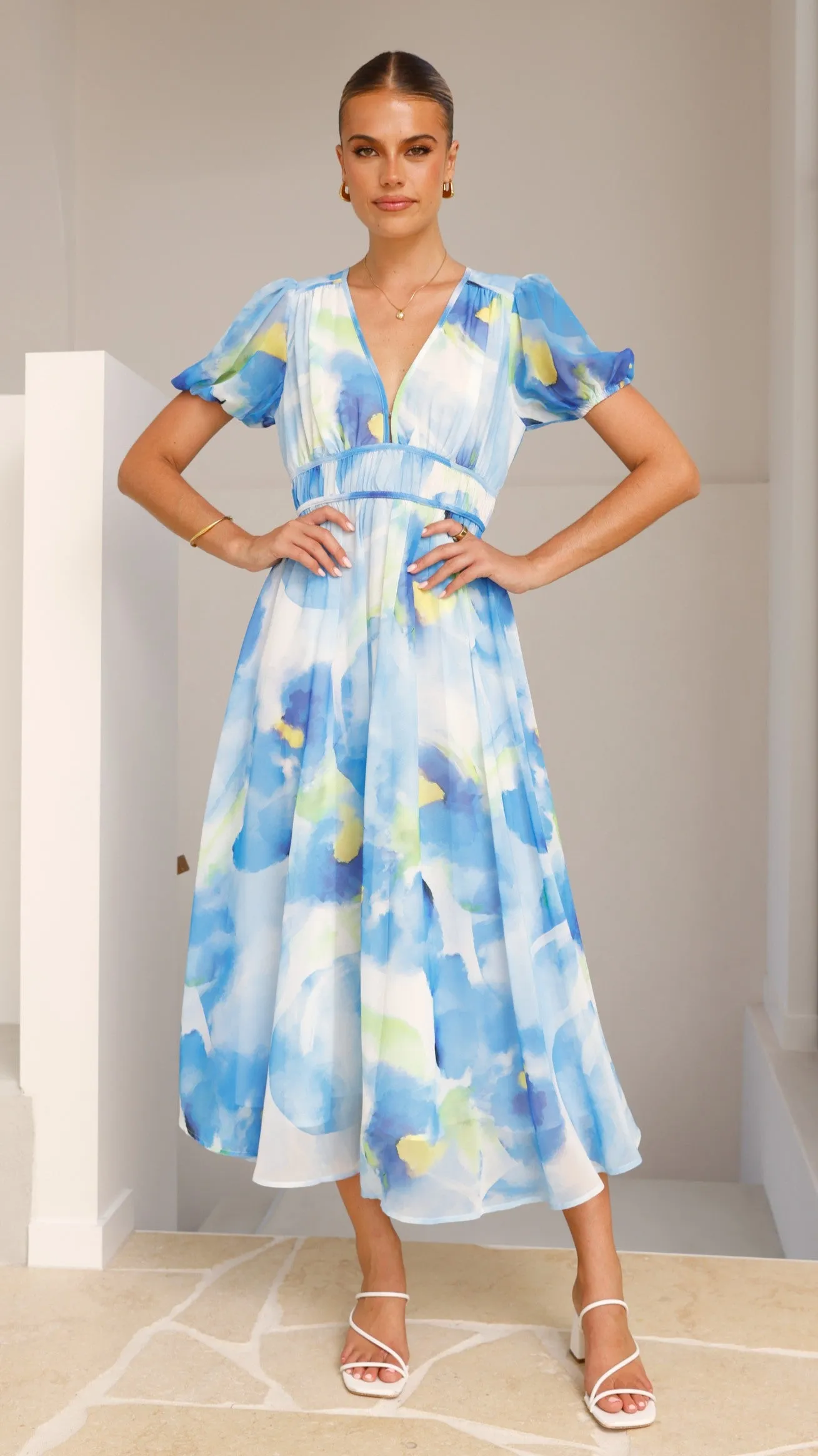 Amberose Maxi Dress - Blue/Green sold by Billy J product image thumbnail 4