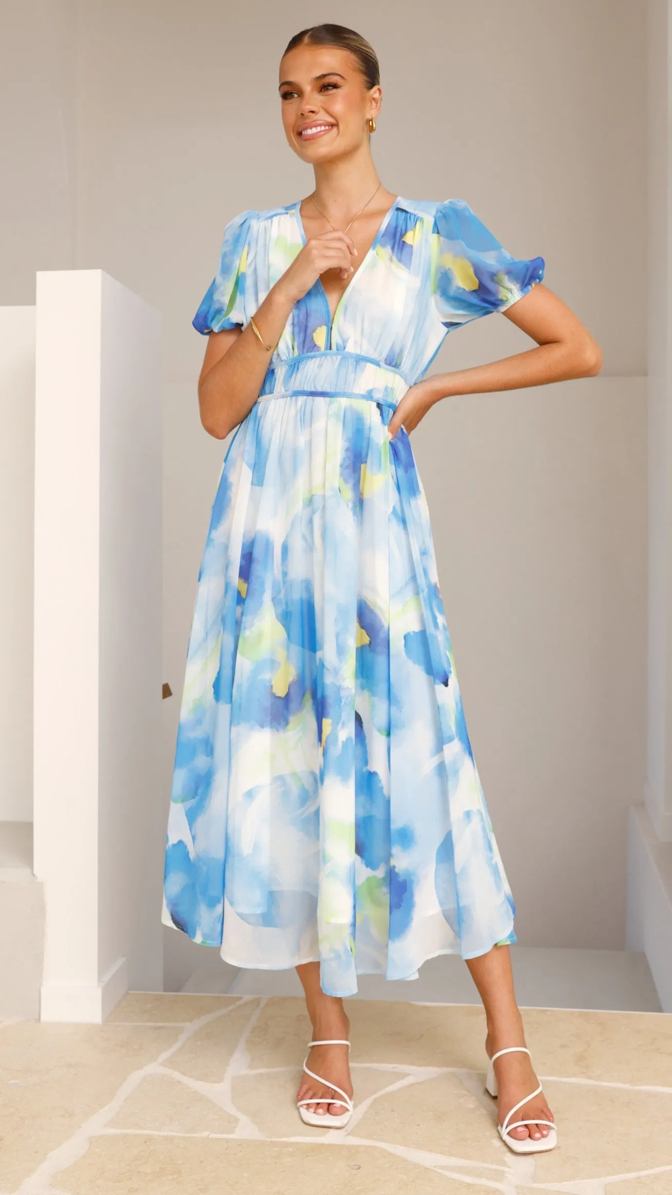 Amberose Maxi Dress - Blue/Green sold by Billy J product image thumbnail 5