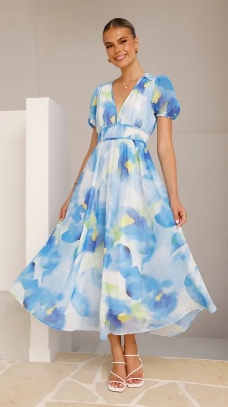 Amberose Maxi Dress -  Blue/Green sold by Billy J