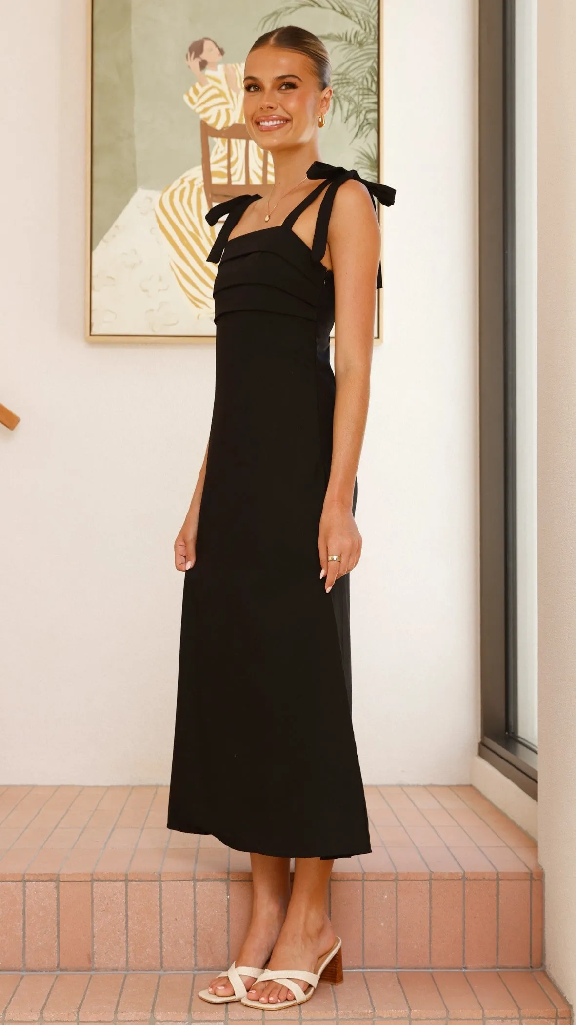 Rayana Tie Maxi Dress - Black sold by Billy J product image thumbnail 3