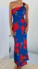 Leah Maxi Dress - Blue/Red Floral sold by Billy J