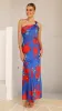 Leah Maxi Dress - Blue/Red Floral sold by Billy J