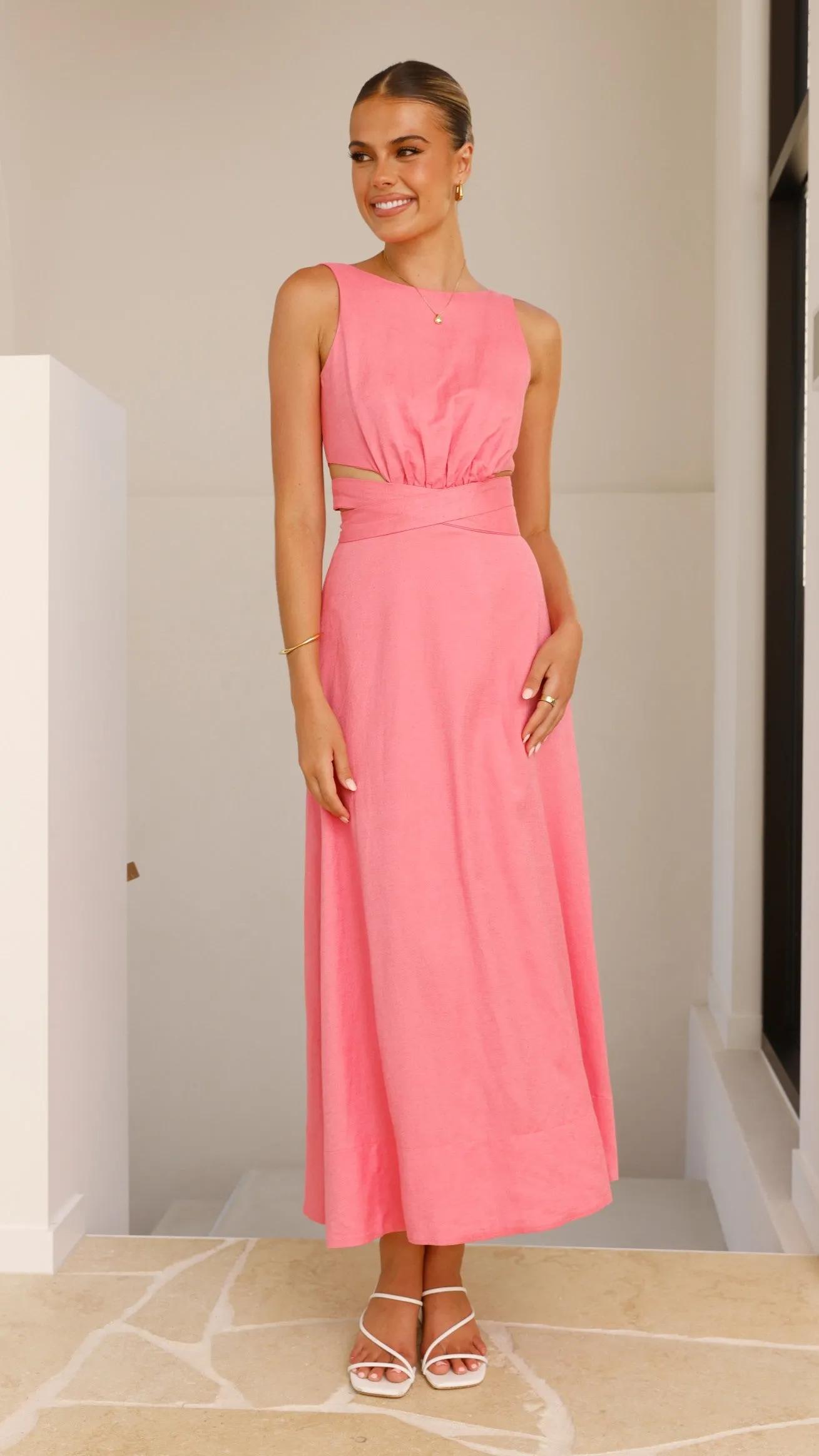 Kimberley Maxi Dress - Pink sold by Billy J