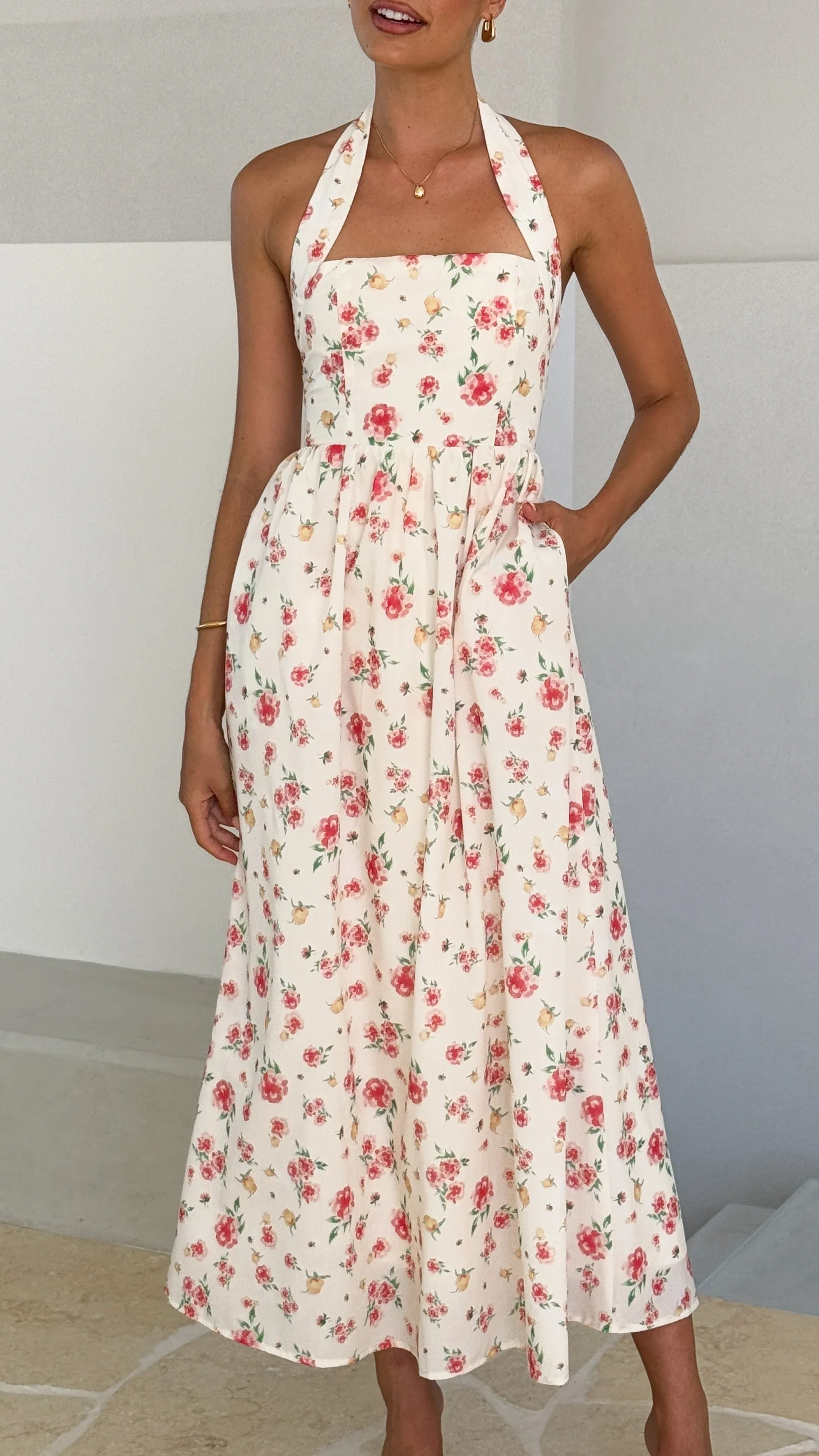 Yolly Maxi Dress - Pink Floral sold by Billy J product image thumbnail 3