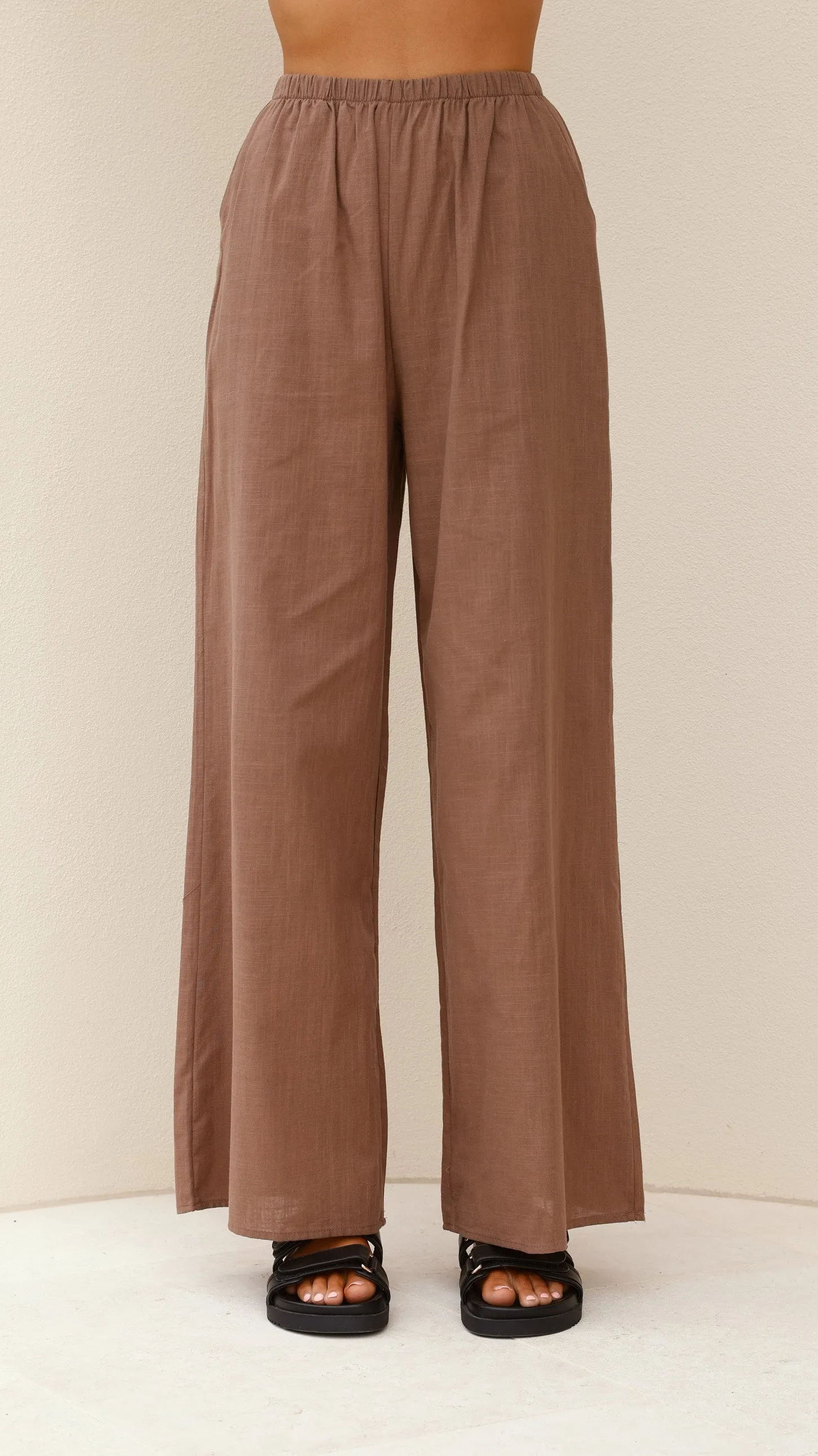 Sharni Strapless Pleat Top and Pants Set - Chocolate sold by Billy J product image thumbnail 3