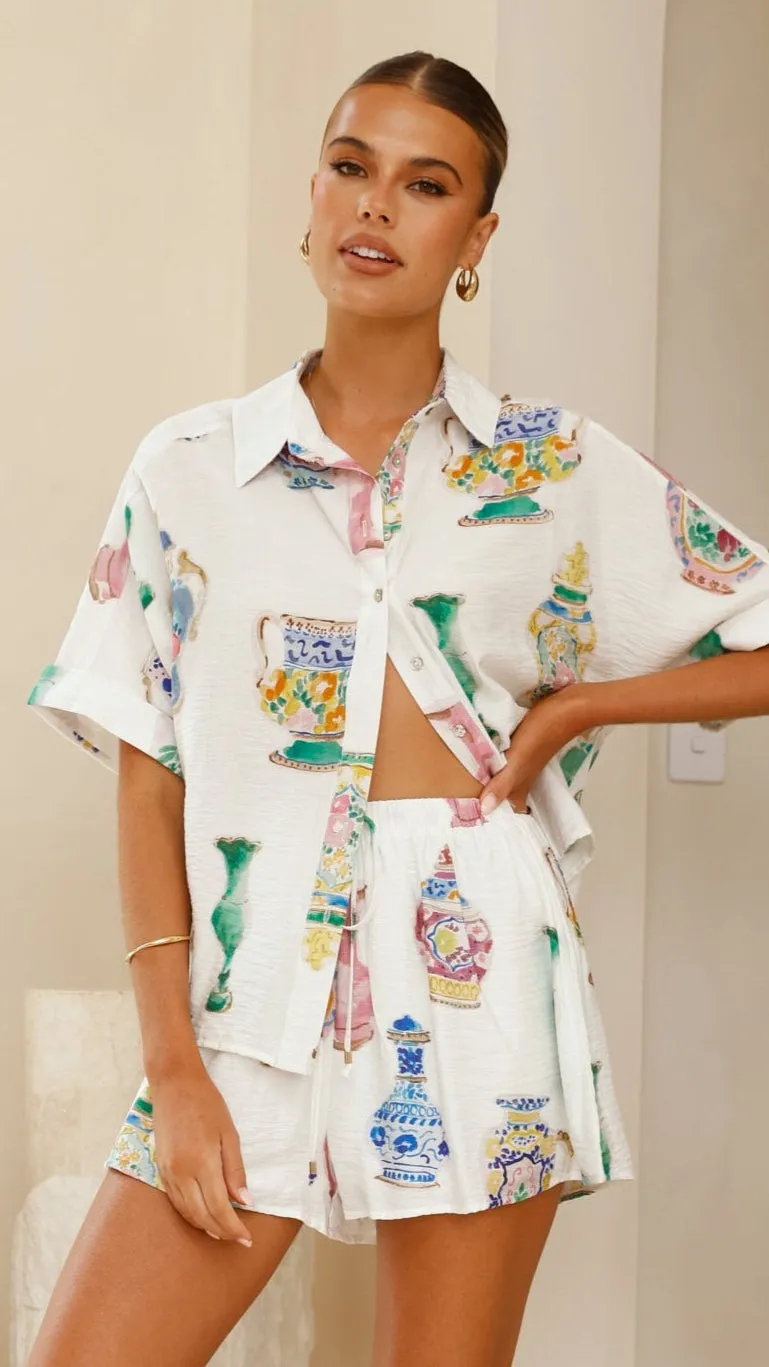 Sophia Top - Vase Print sold by Billy J