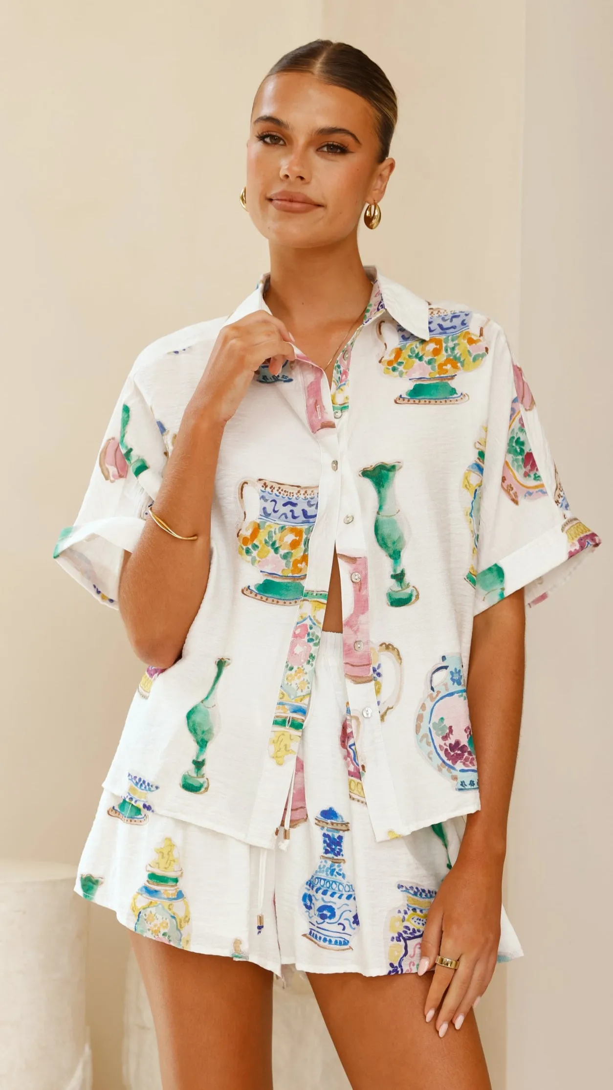 Sophia Top - Vase Print sold by Billy J product image thumbnail 4