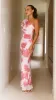 Amina Maxi Dress - Soft Pink Floral sold by Billy J