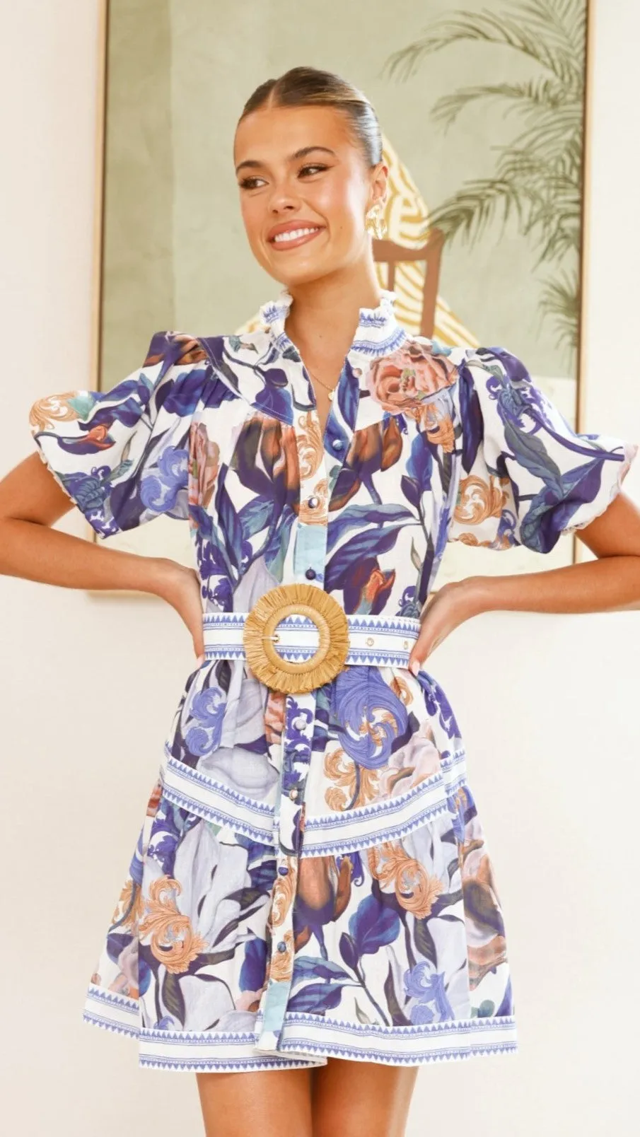 Sander Mini Dress - Donatella Azure sold by Billy J