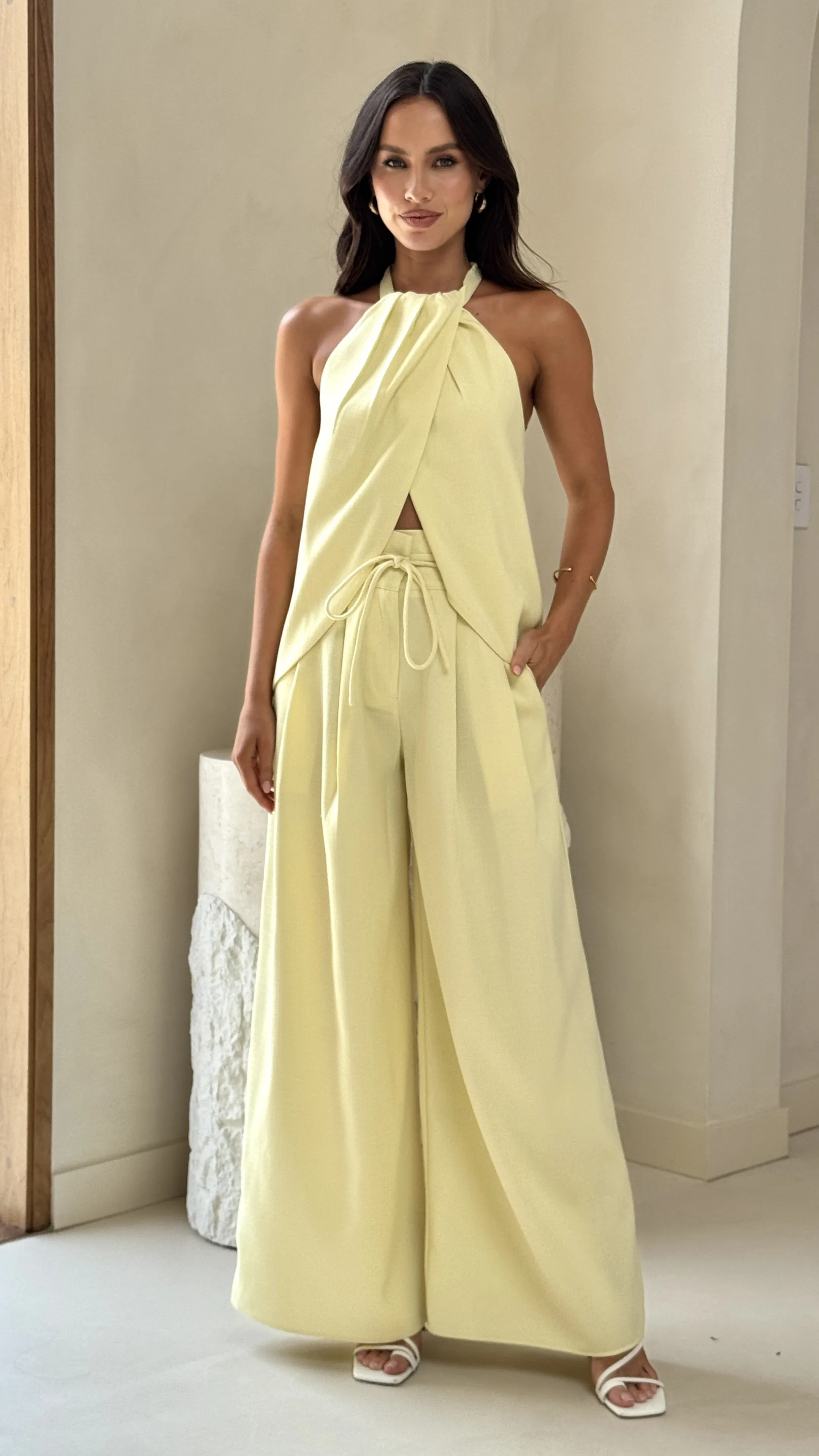 Melinda High Waist Pants - Soft Yellow sold by Billy J product image thumbnail 4