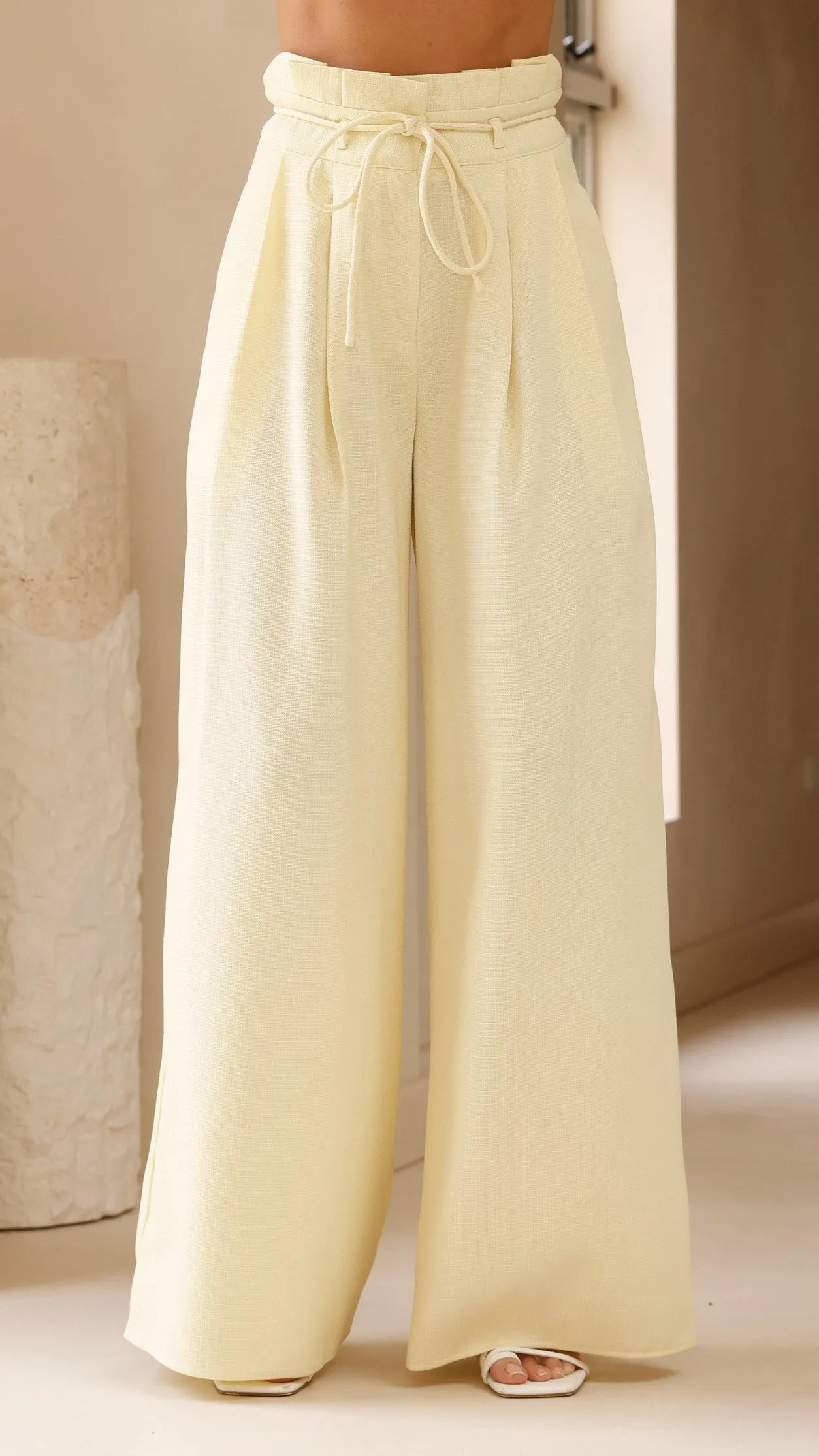 Melinda High Waist Pants - Soft Yellow sold by Billy J product image thumbnail 2