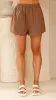Palm Springs Rodeo Shirt And Shorts Set - White/Brown sold by Billy J