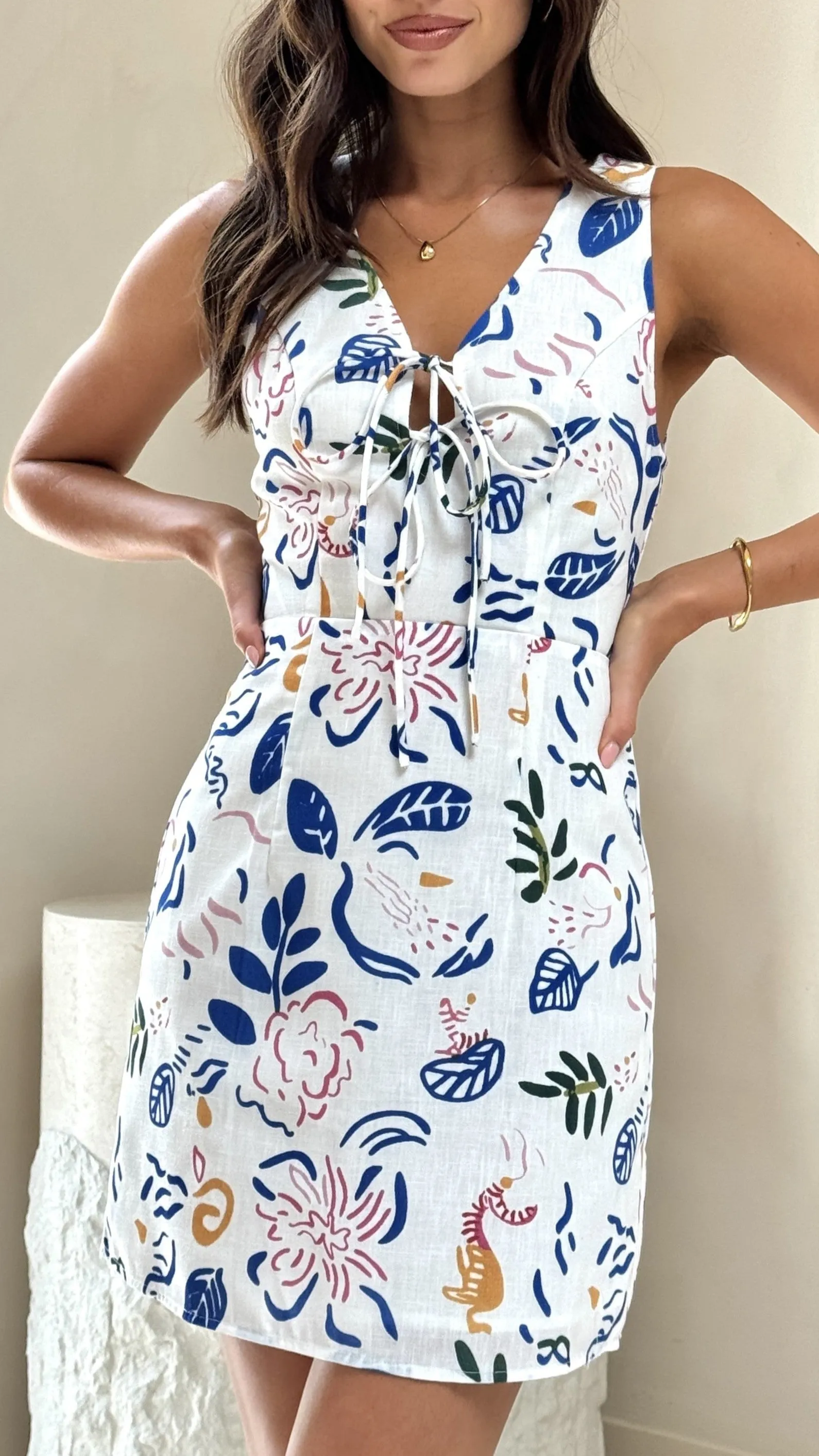 Tati Mini Dress - Blue Floral sold by Billy J product image thumbnail 4