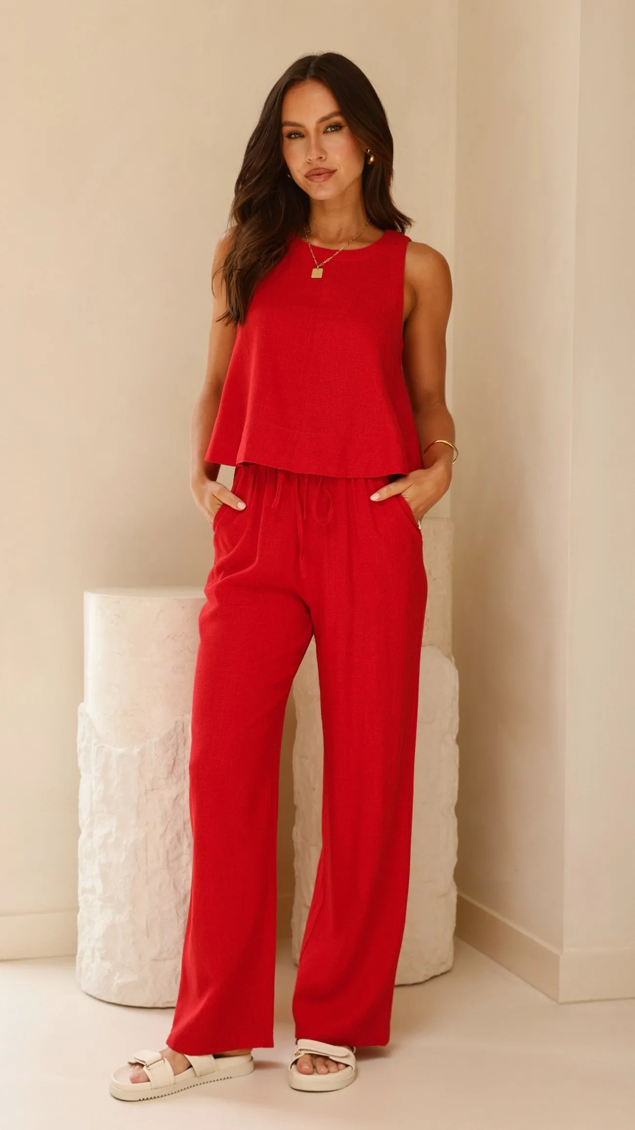 Valene Pants - Red sold by Billy J