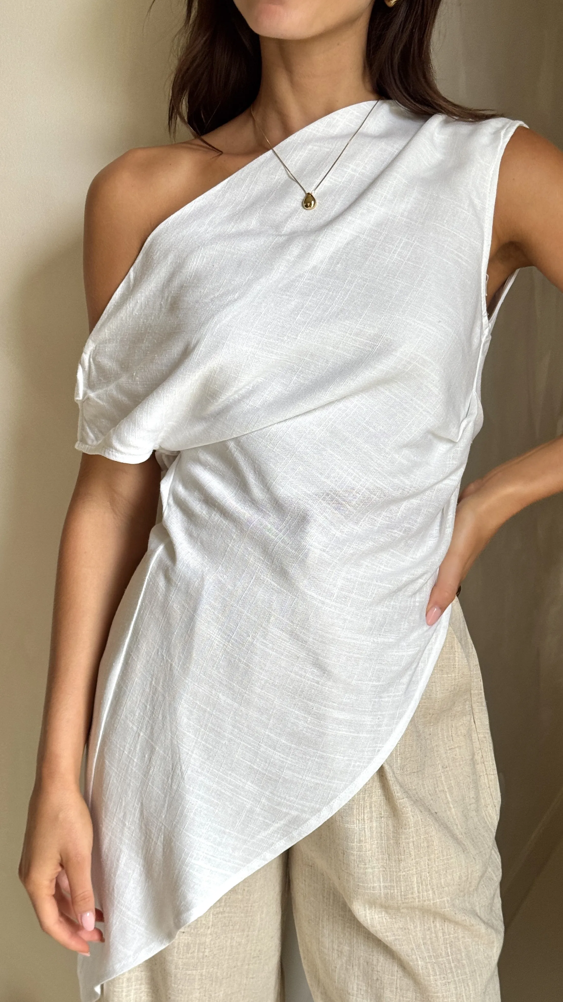 Malena Tunic Top - White sold by Billy J product image thumbnail 4