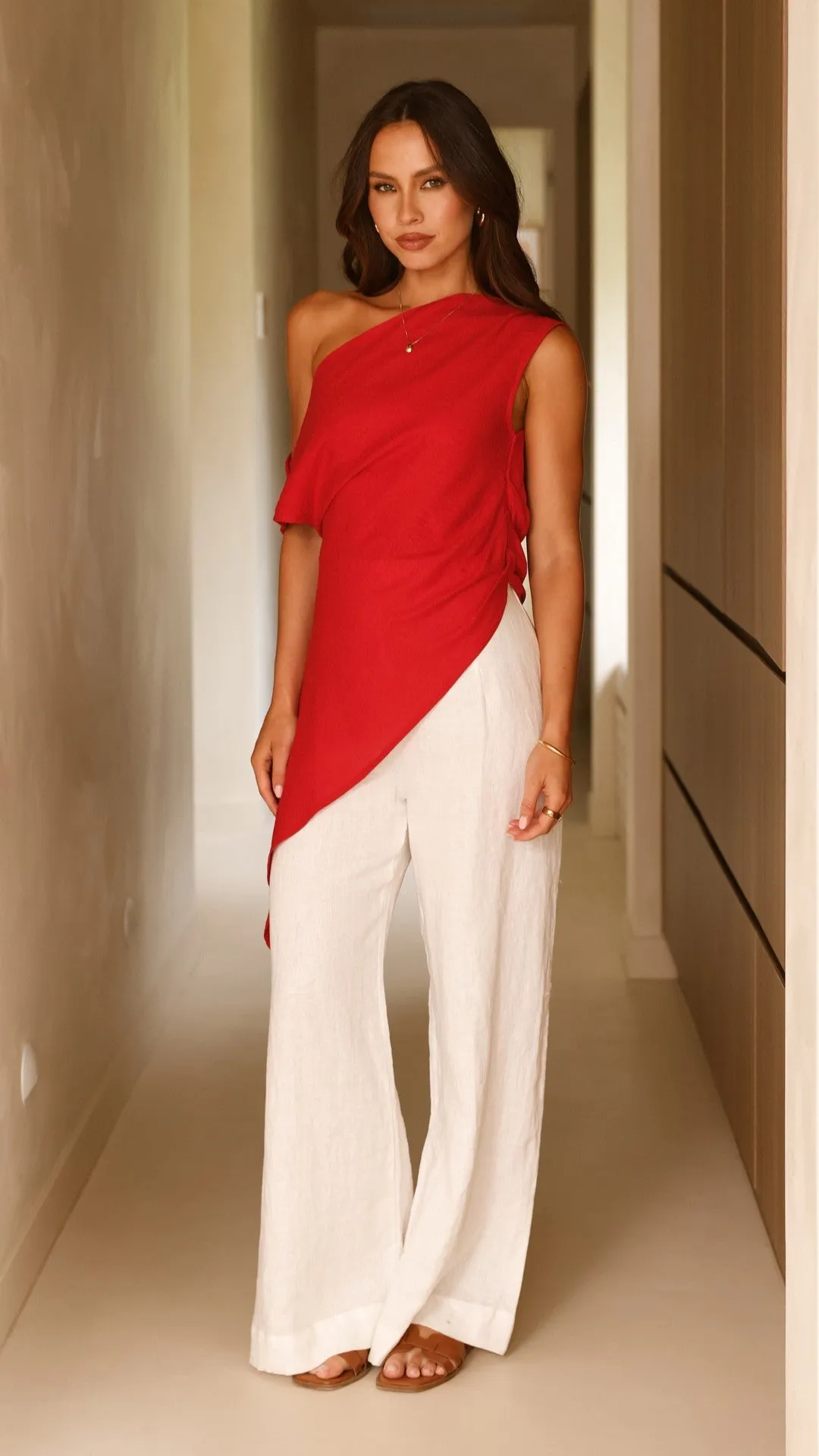 Malena Tunic Top - Red sold by Billy J product image thumbnail 5