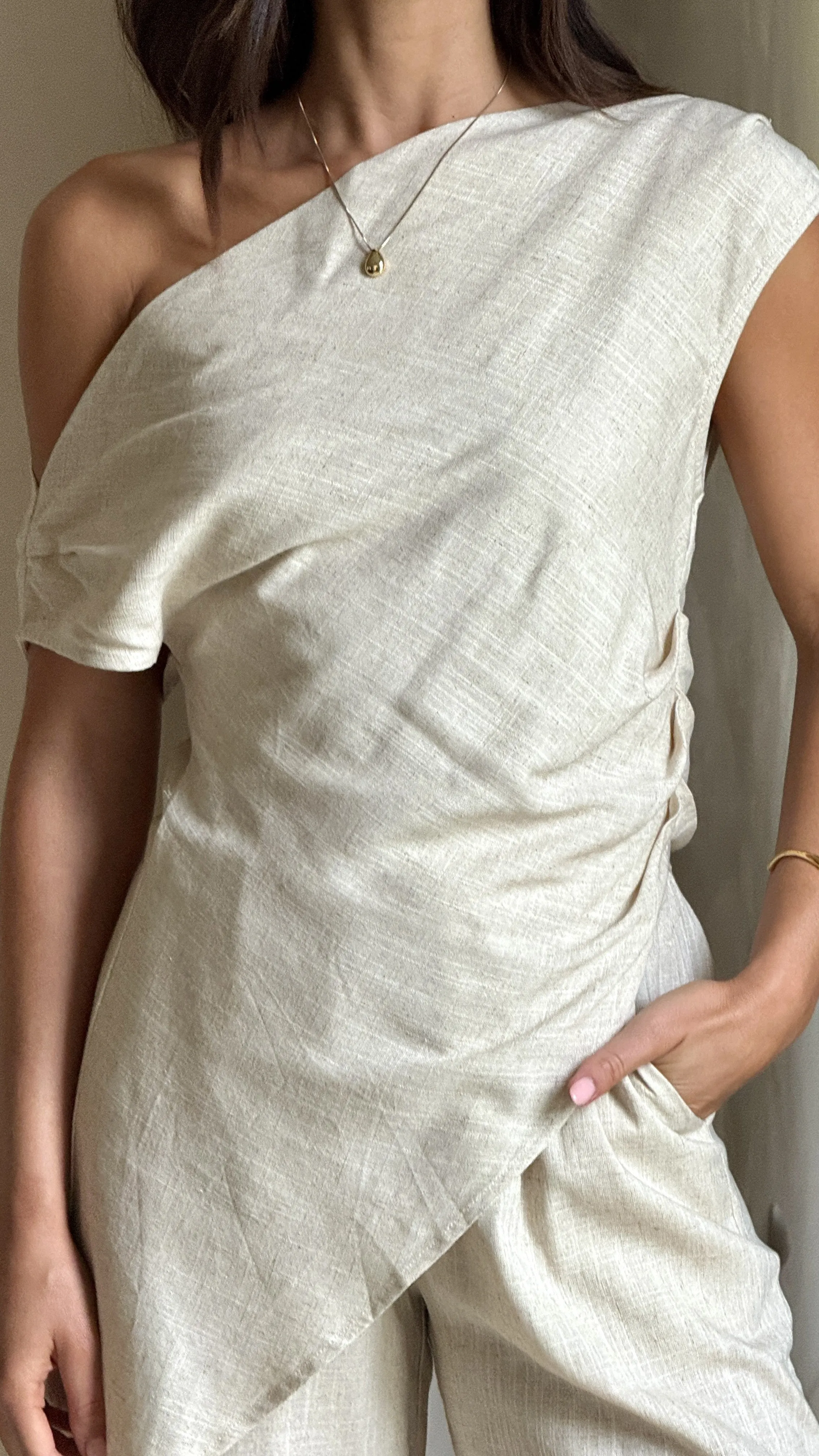 Malena Tunic Top - Beige sold by Billy J product image thumbnail 4